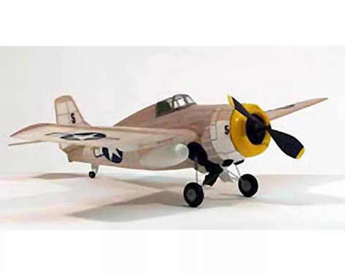 F-4F Wildcat 17.5″ Rubber Power Wooden Model Kit (DUM207)