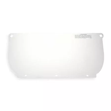 Face Shield Visor, Clear Visor, Polycarbonate, Uncoated Lens, Clear