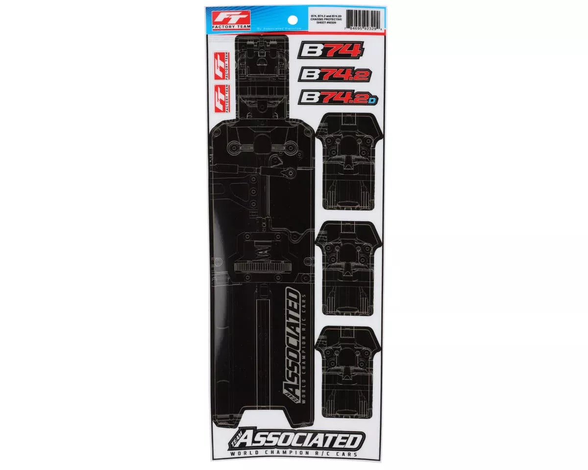 Factory Team Chassis Protective Sheet for B74.2 (ASC92329)
