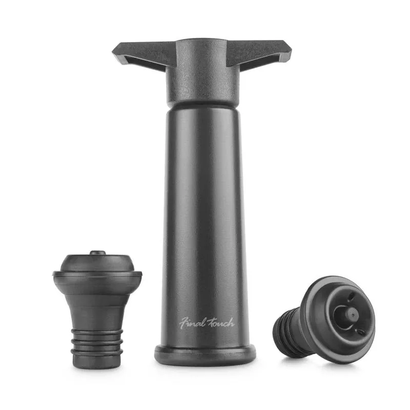Final Touch Gray Abs Wine Pump, Model Fta7565-7, 7 Inch Height