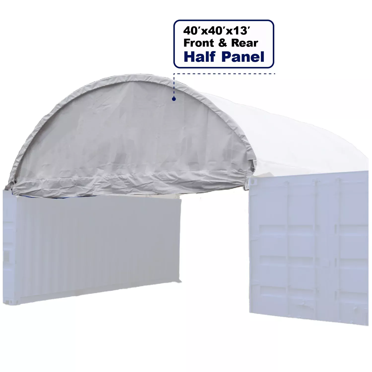 Front and Back Half Panels for Container Canopy Shelter 40'x40'x13'