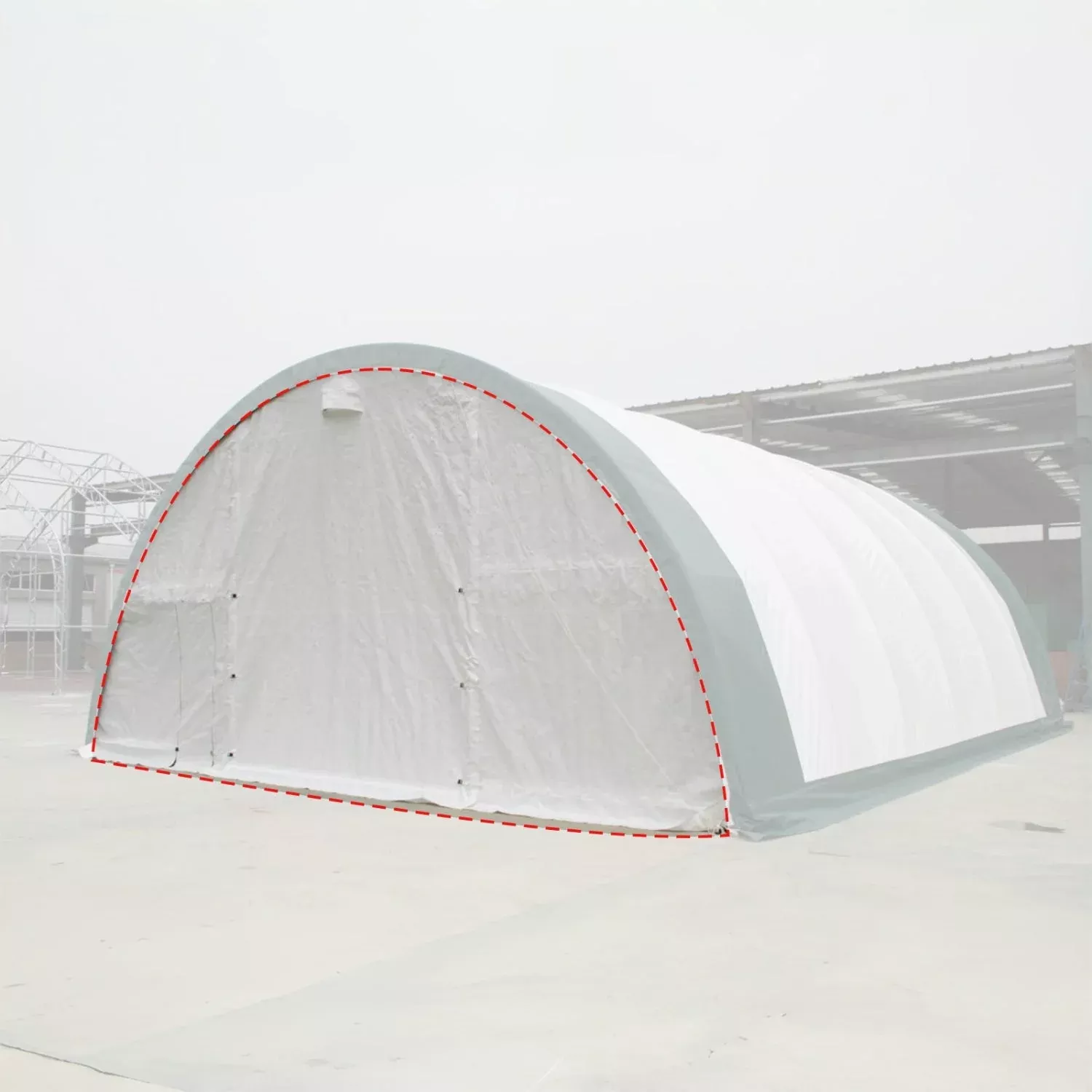 Front/Rear Panel with Roll-up Door for W30'xL85'xH15' Storage Shelter