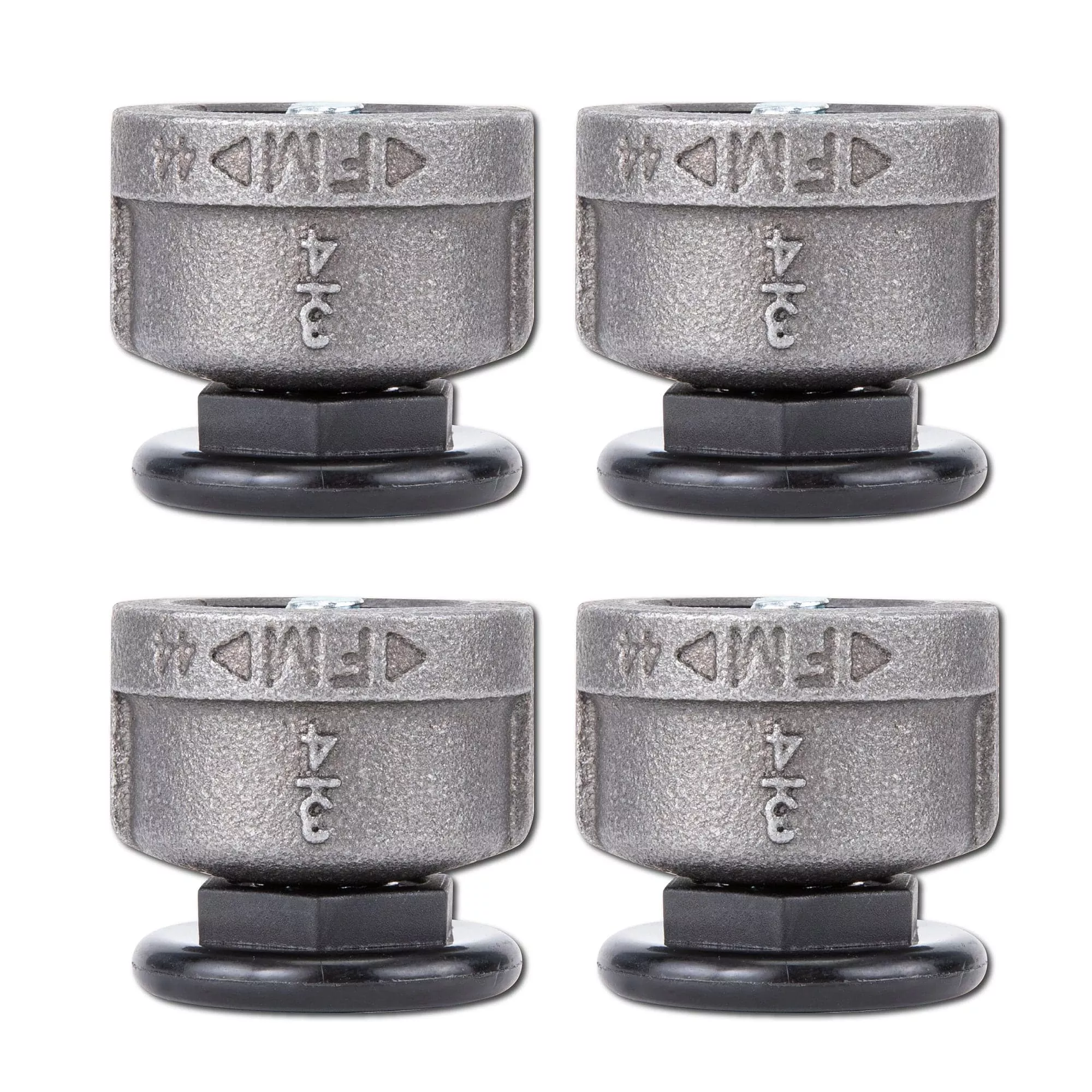 Furniture Leg Levelers for ¾” Pipe Legs (4 Pack)