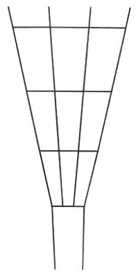 Garden Pot Trellis, Fan, Green Steel, 36 X 15-in.