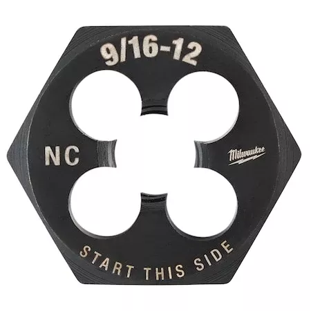 Hex Threading Die, 9/16"-12, UNC
