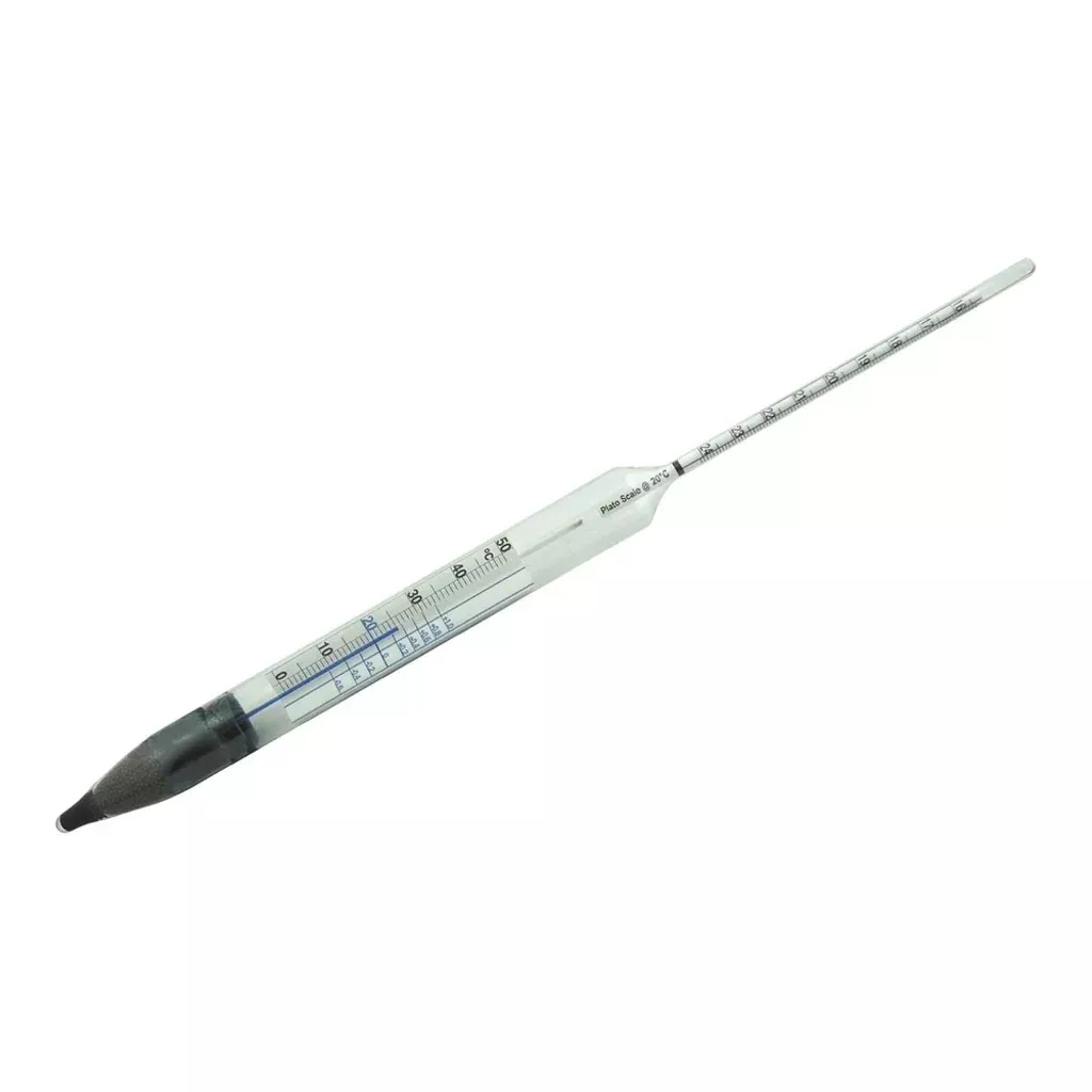 High Gravity Thermo-Hydrometer, 15.5–24° Plato Scale, Professional Grade with Built-in Thermometer