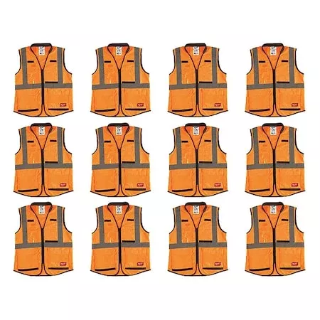High Visibility Vest,12 pk,S/M