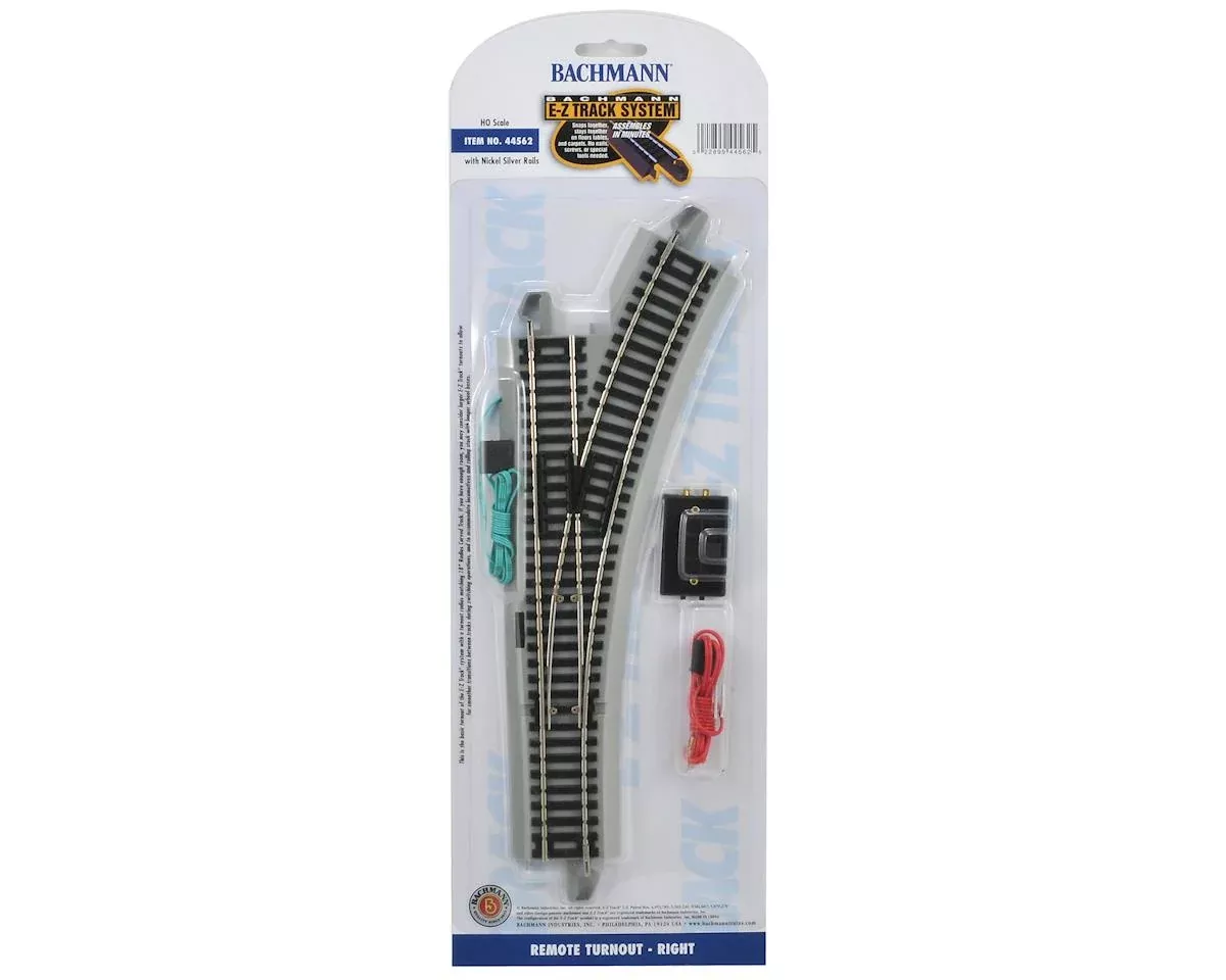 HO Nickel Silver E-Z Track System – Right Hand Remote Switch (BAC44562)