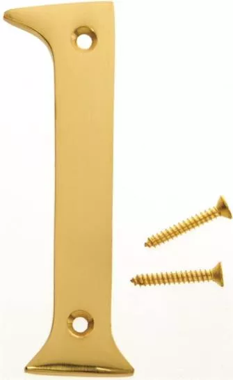 House Number- Solid Brass- 4" High- "1"- Polished Finish