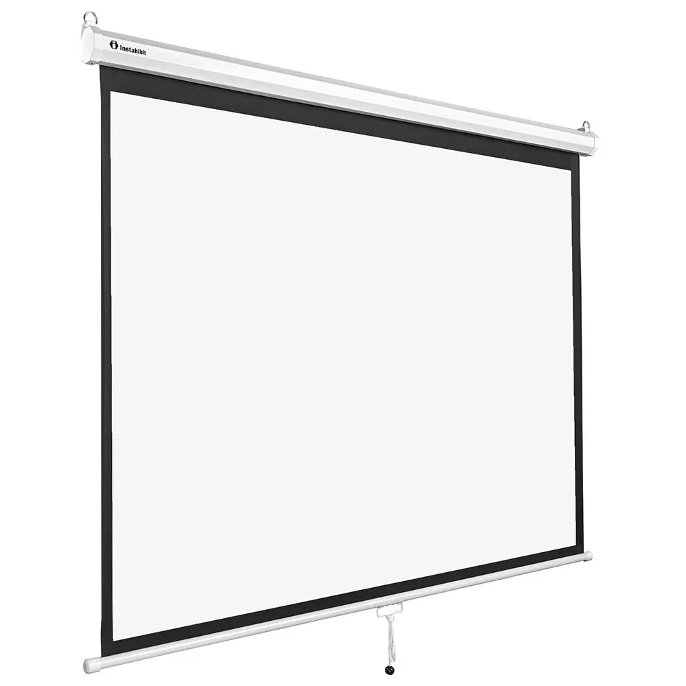InstaHibit 4:3 Retractable Manual Projection Screen 72″ Ceiling Wall