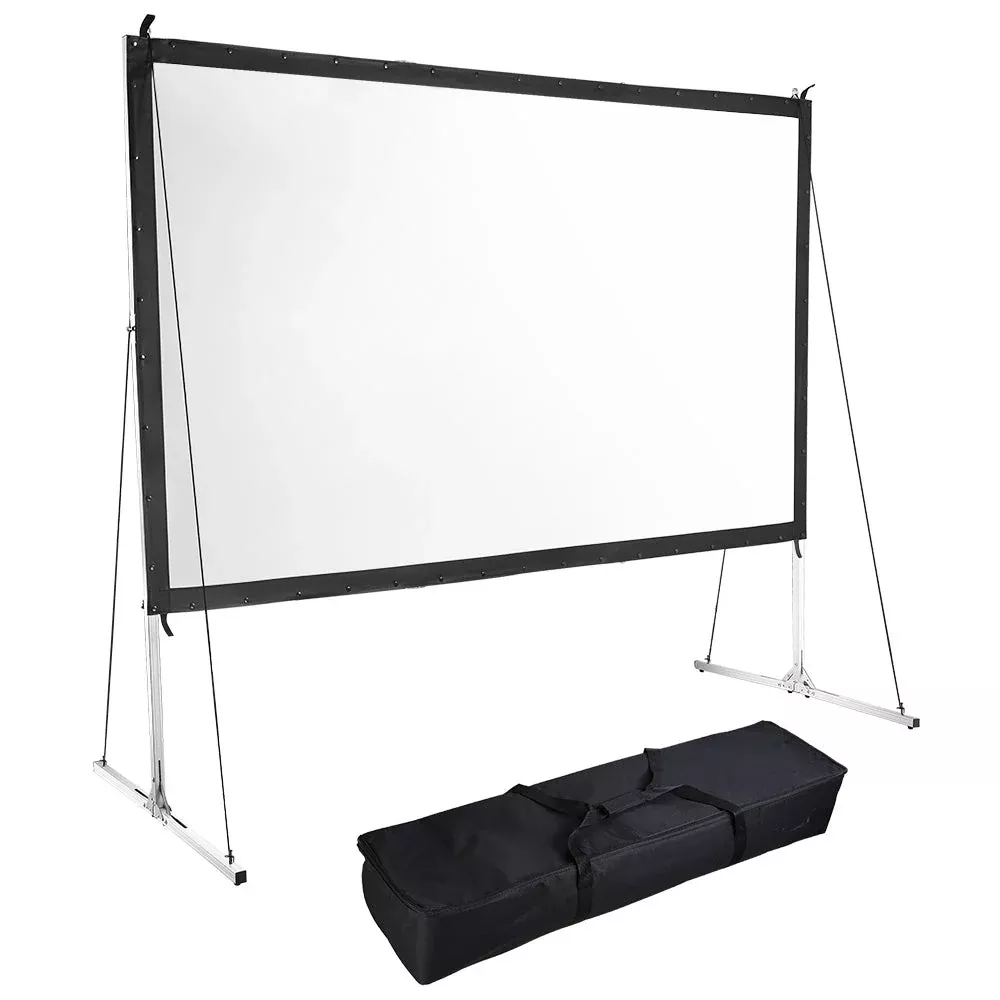 InstaHibit Outdoor Portable Projection Screen w/ Stand 16:9 100″