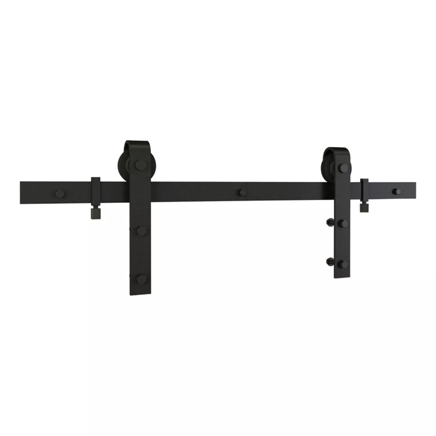 Interior Sliding Barn Door Kit, 2-pc. Track, Matte Black, 72 In.