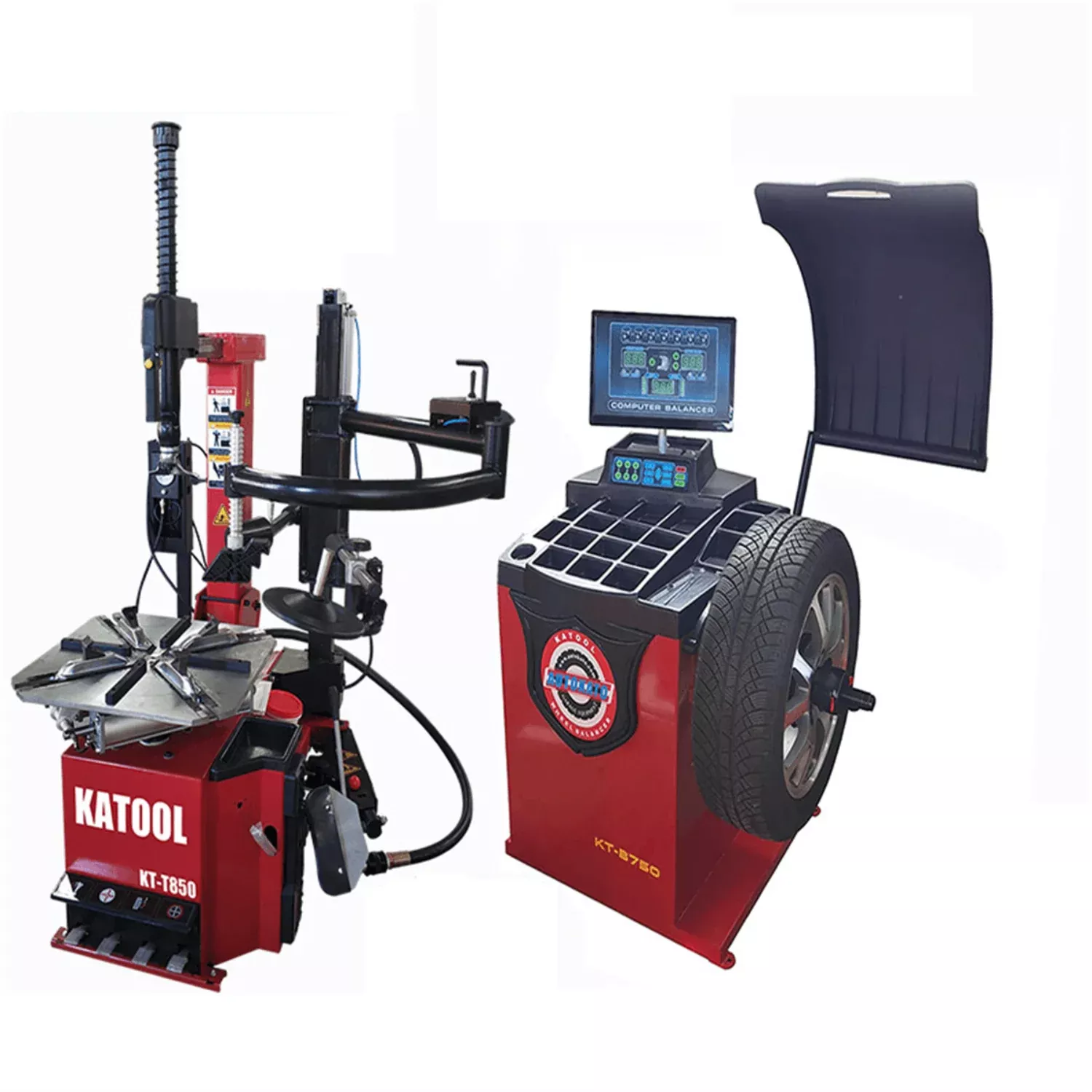 Katool KT-T850 Tire Changer & KT-B750 Wheel Balancer Combo