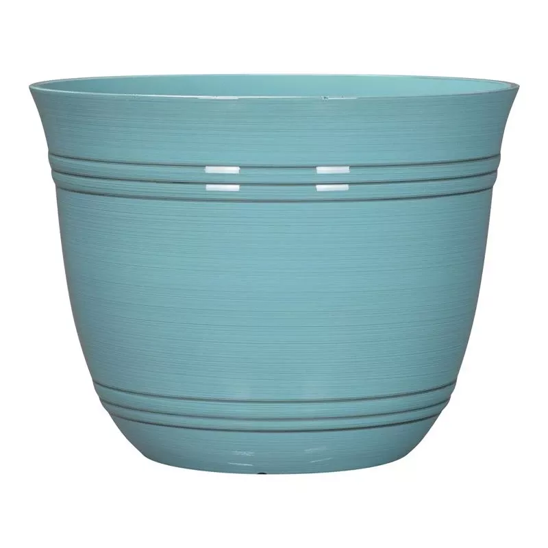 L&g 11 In. H X 14.5 In. W Polyresin Galileo Planter Aqua