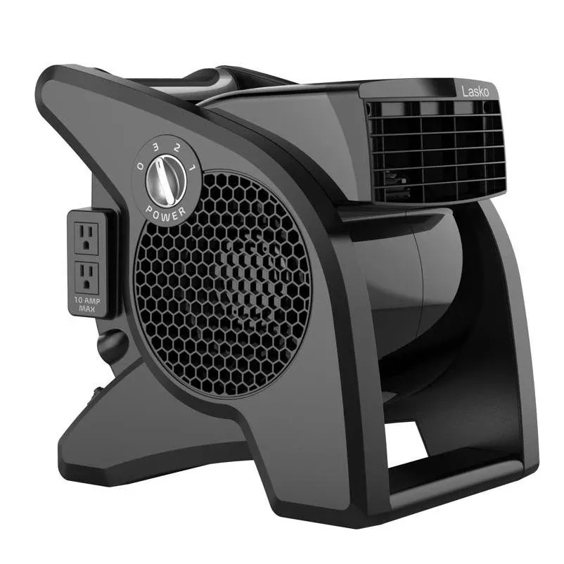 Lasko 14‑inch 3‑speed Compact Blower Fan – Black Desk‑ready Model