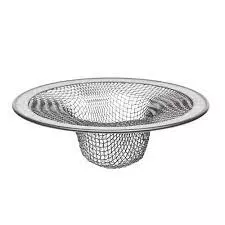 Lavatory Sink Mesh Strainer, Chrome Stainless Steel, 2-3/16 In. Dia.