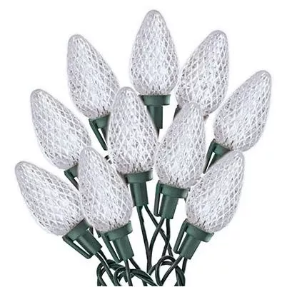 Led 75-light Set, Cool White Faceted, C9 Bulbs