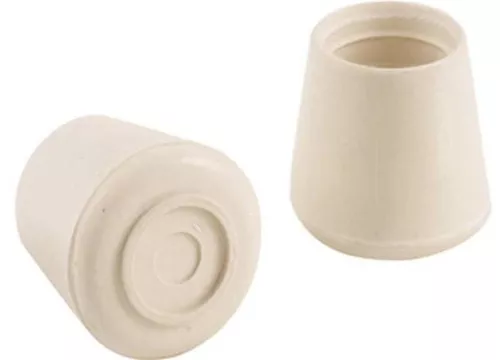 Leg Tip- White- Rubber- 1 1/8"- 4 Pack