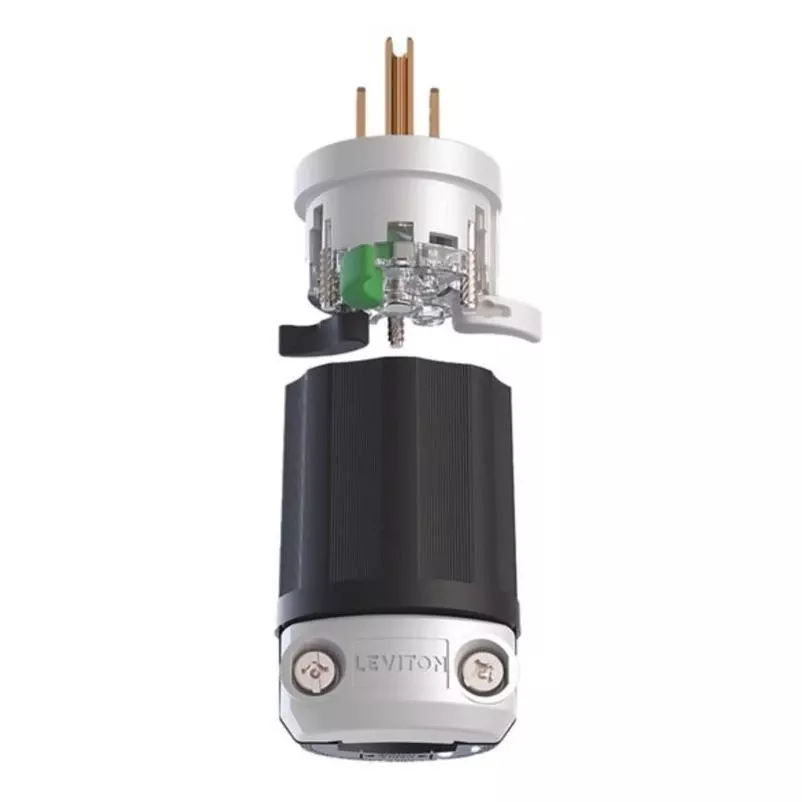 Leviton Lever Edge 5-15p Plastic Straight Blade Locking Plug – Commercial & Residential