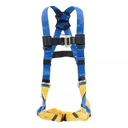 LITEFIT Full Body Harness, M/L, 425 lb, Mating Chest/ Mating Leg Straps, Back D-Ring