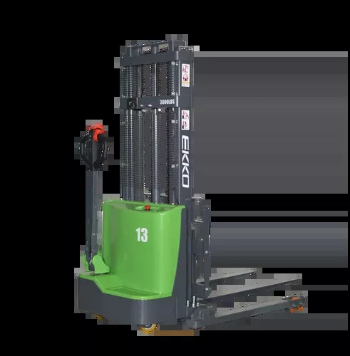 Lithium Straddle Stacker with 138″ Lift Height