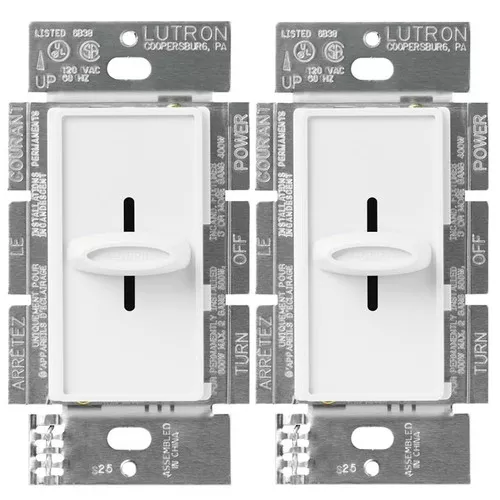 Lutron- P600H- Dimmer- Incandescent/Halogen- 600 Watt- 2 Pack