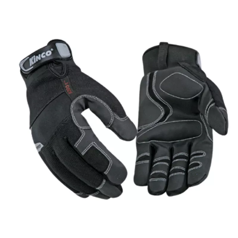 M Synthetic Leather Winter Black Grip Gloves With Heatkeep Thermal Lining