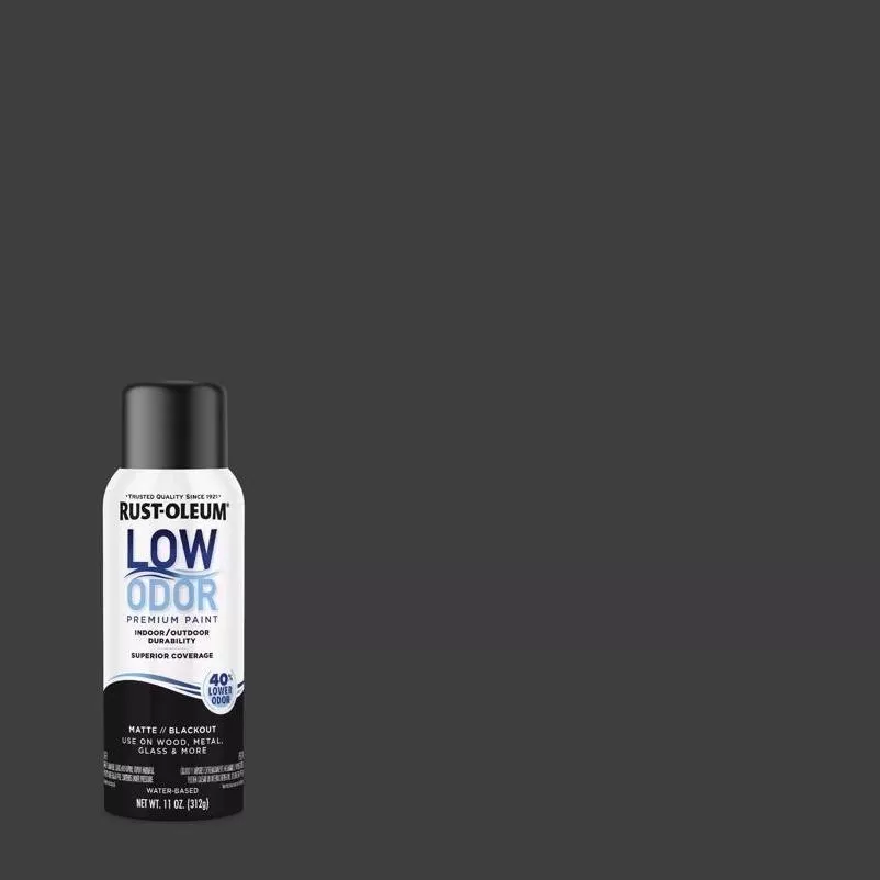 Matte Blackout 11‑oz Low‑odor Water‑based Spray Paint – Rust‑oleum
