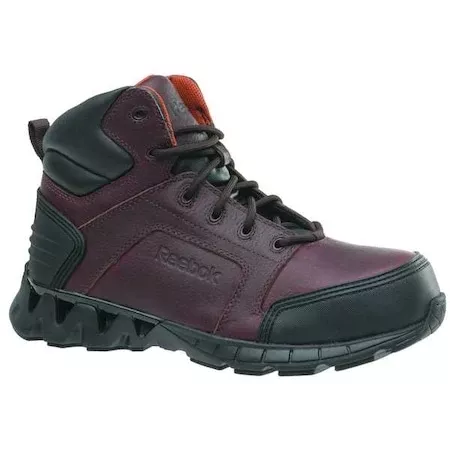 Men's 6-Inch Work Boot, 13, Composite Toe, 6 in H, Black/Brown, RB7005