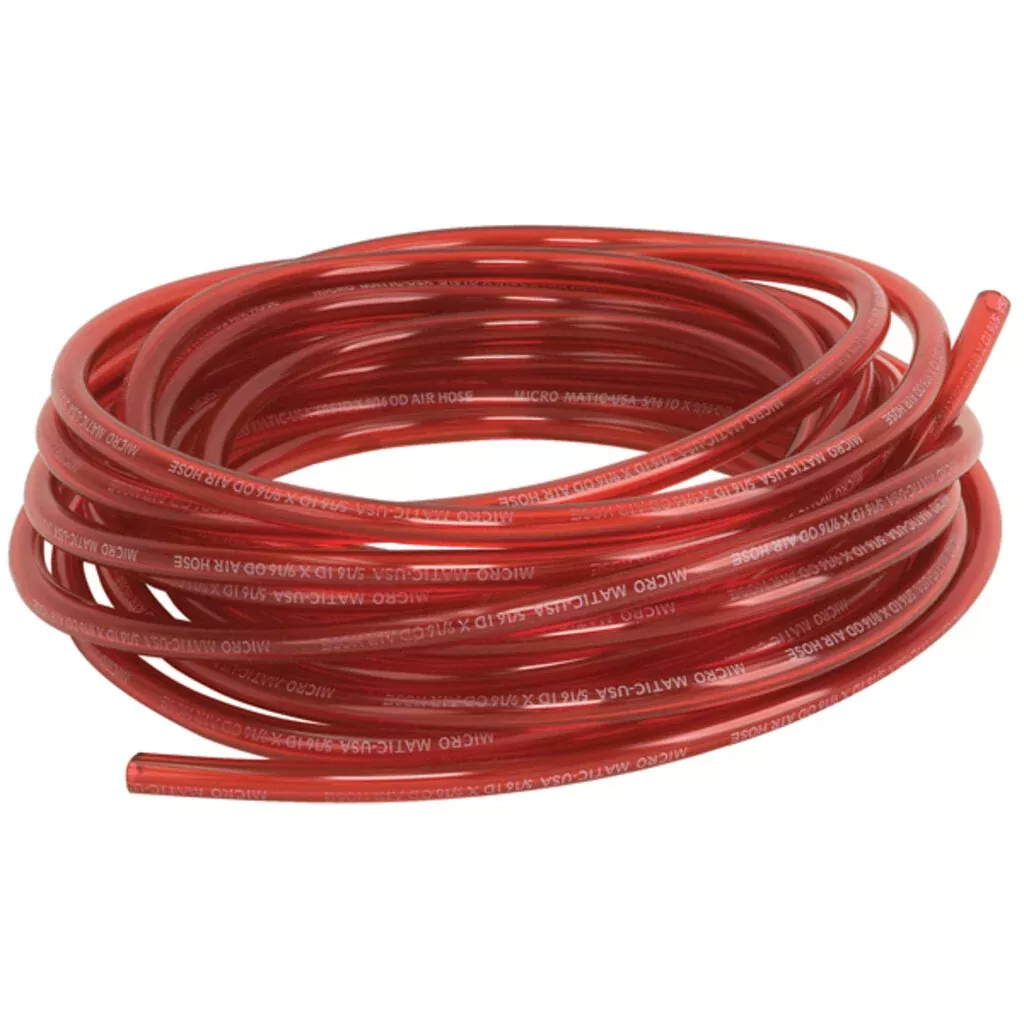Micro Matic 553R600 5/16″ I.D., Red Vinyl Hose, 50′ Spool