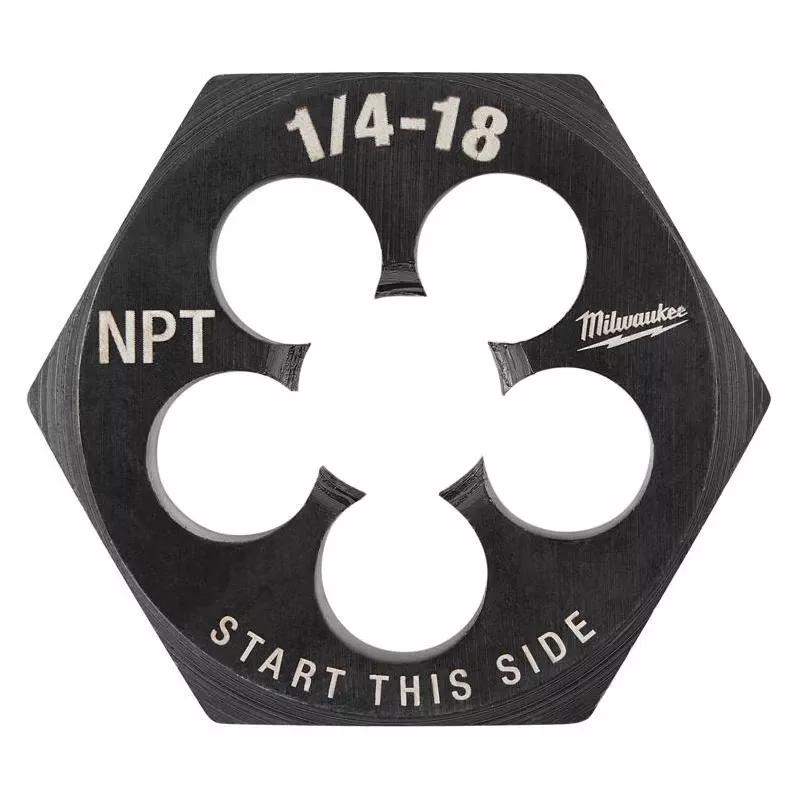 Milwaukee 1/4-18 Npt Hex Threading Die – 1-7/16 In Hcs