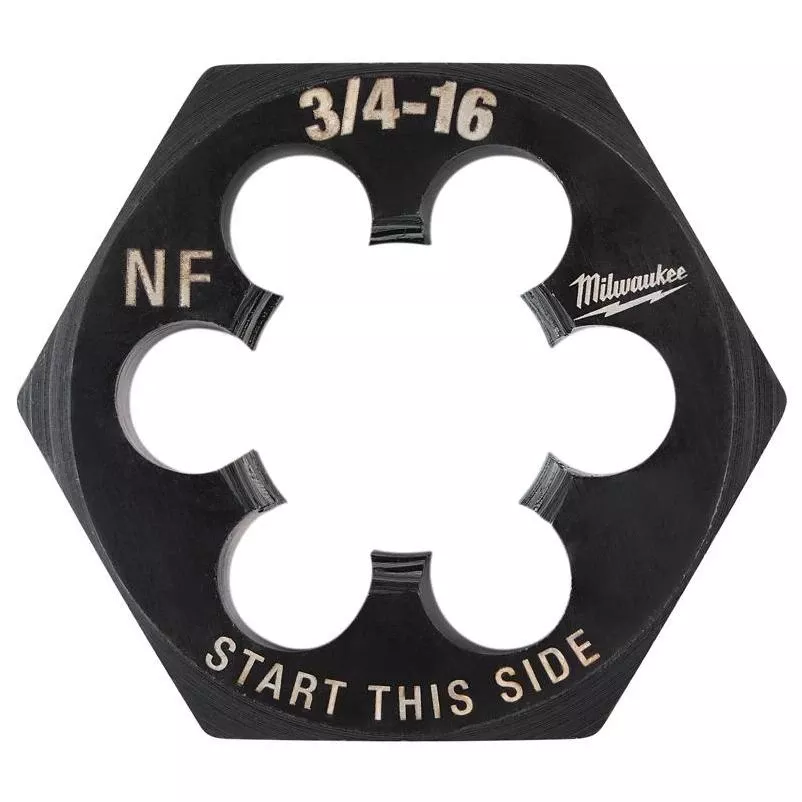 Milwaukee 3/4‑16 Fine Thread Hex Threading Die – Hcs