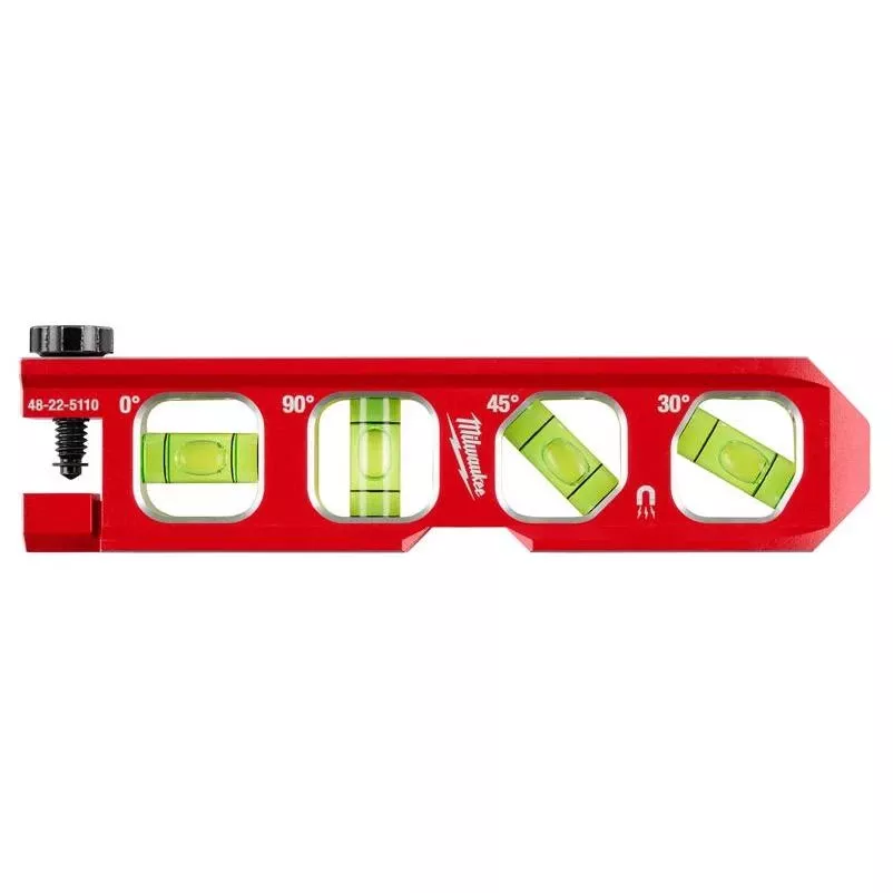 Milwaukee 6.25-in Red Aluminum Torpedo Magnetic Level – Compact Precision Tool