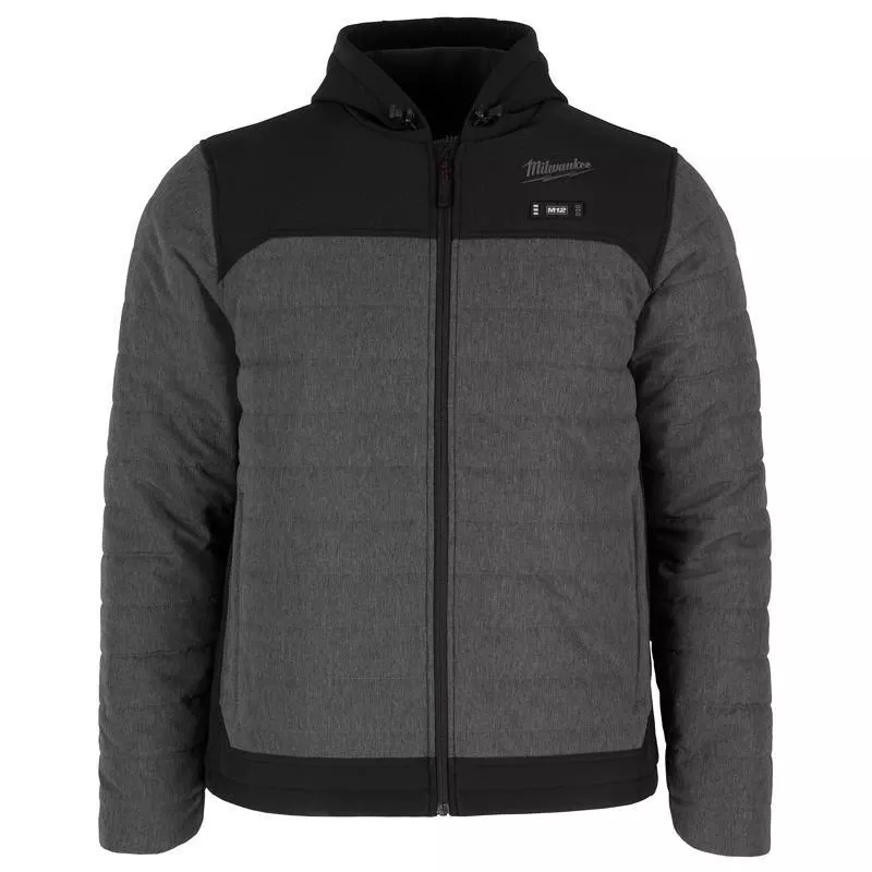 Milwaukee M12 Axis Men's Gray Cordless Heated Jacket With Battery, Size M