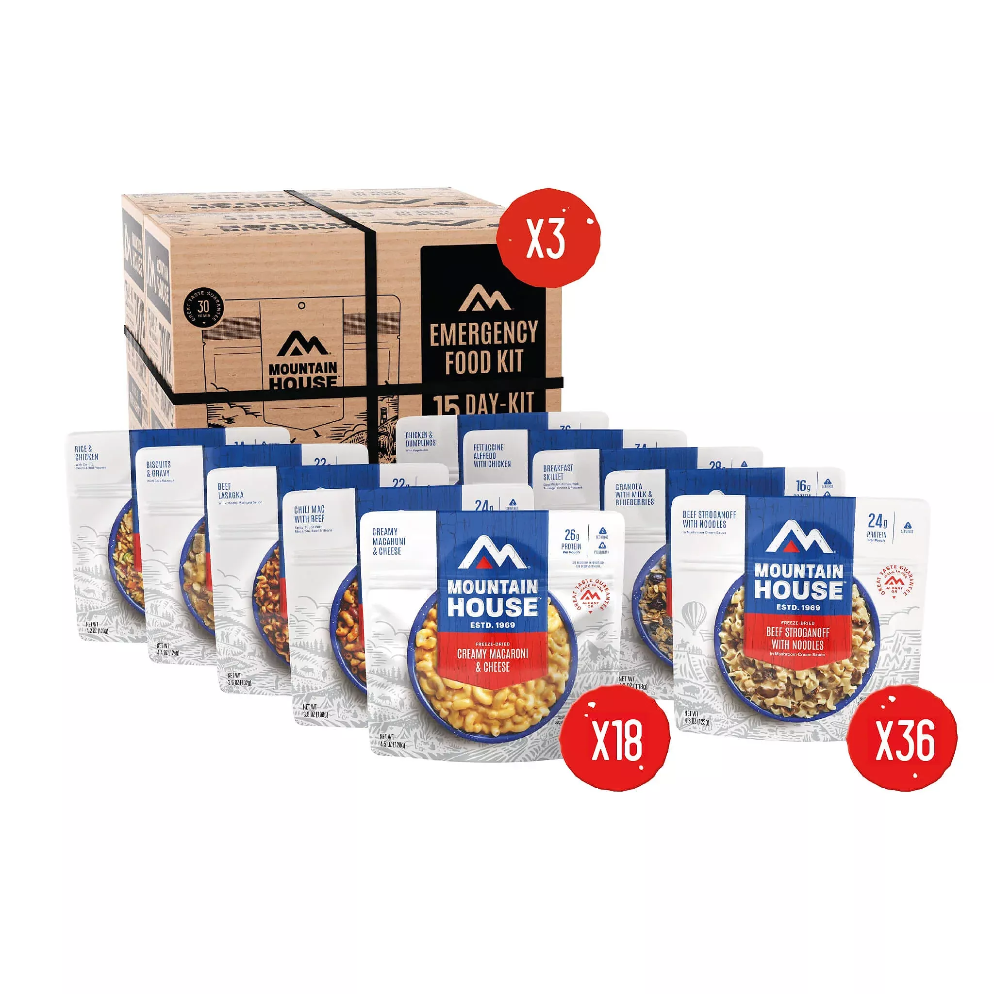 Mountain House 3-Month Emergency Food Supply