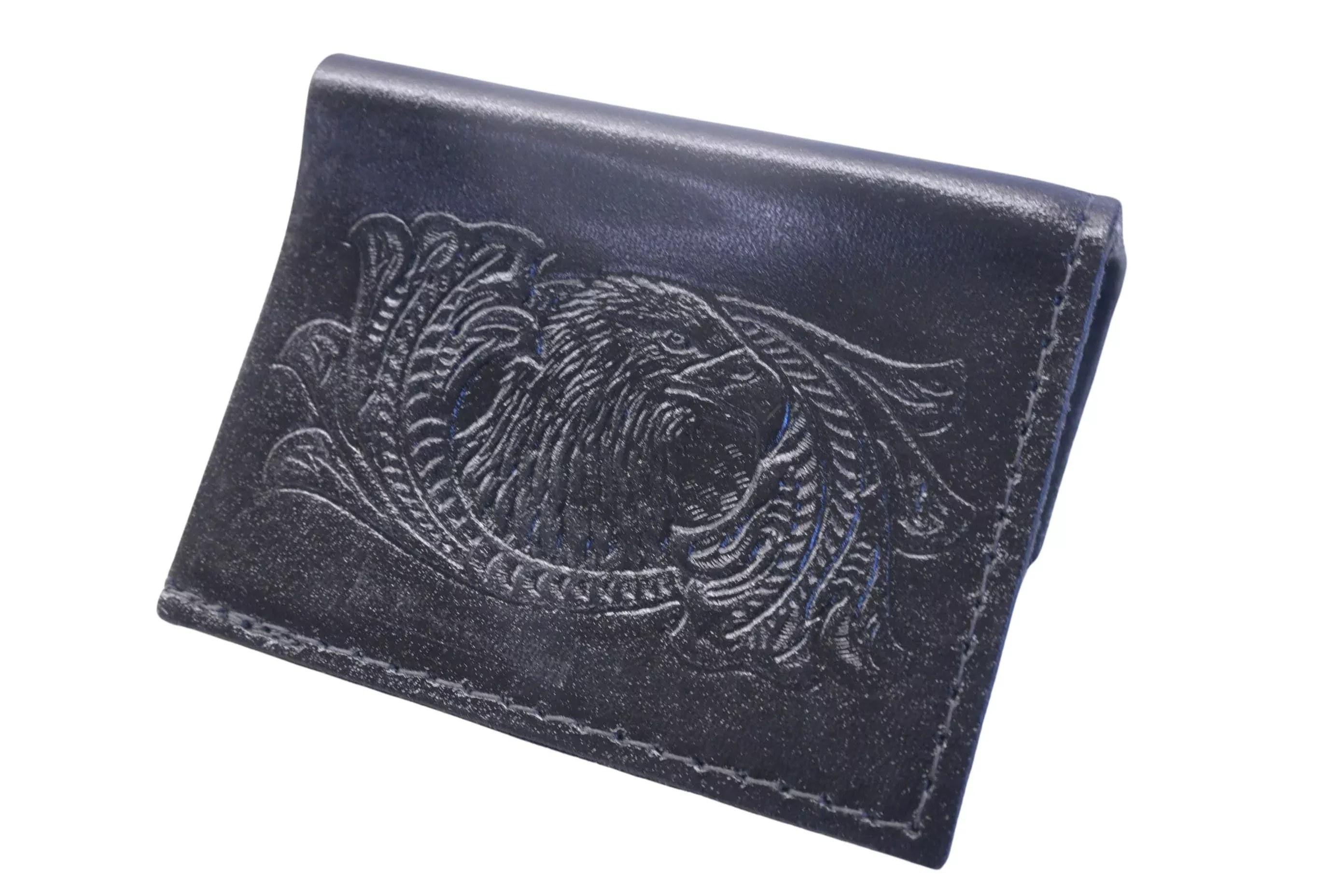 Mustang 14907 Eagle Head Leather Wallet NOS