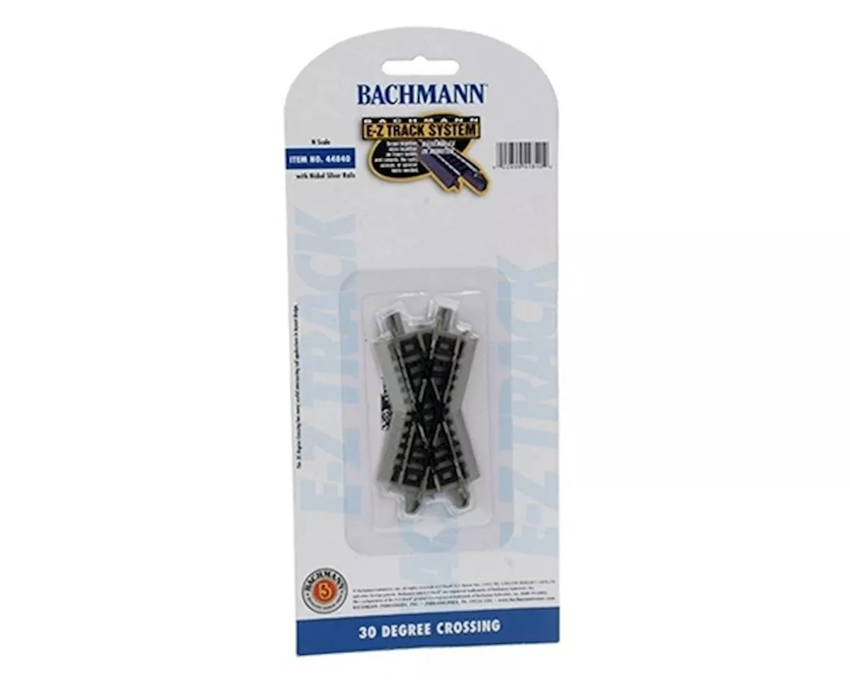N Nickel Silver E-Z Track System – 30-Degree Crossing (BAC44840)