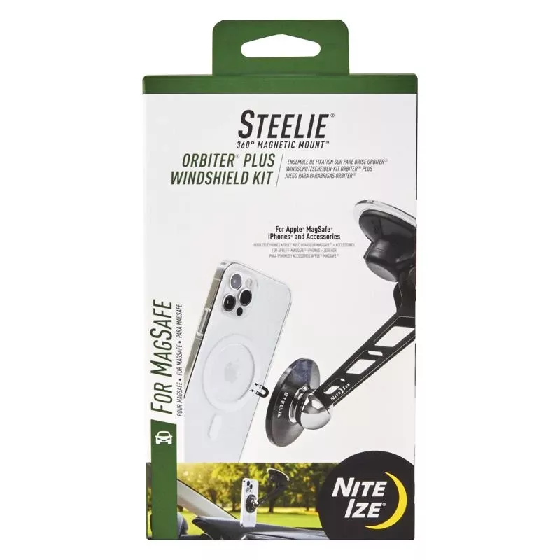 Nite Ize Steelie Orbiter Plus Multicolored Windshield Kit With Magnetic Socket