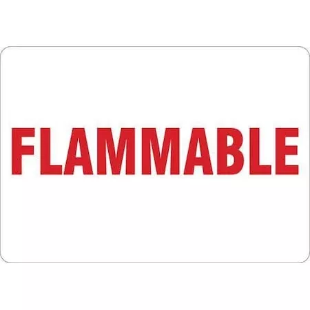 No Header, Flammable, 10 in W x 7 in H, Aluminum