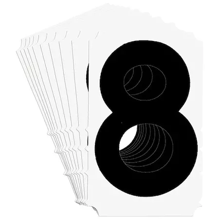 NumberLabel,Polyester,4-3/4inH,3inW,PK10