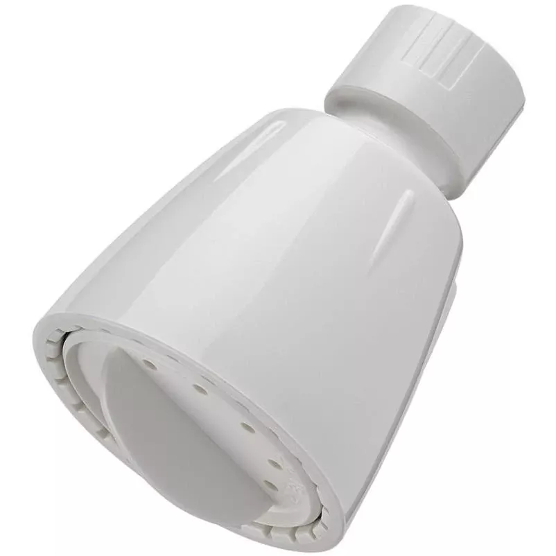 Oakbrook Collection White Abs Plastic Wall‑mount Showerhead – 1.8 gpm Single‑flow