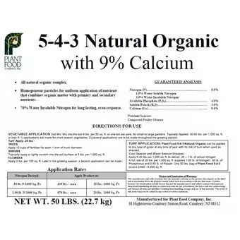 Organic Fertilizer 5-4-3- 50 L