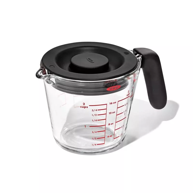 Oxo Good Grips 2 Cups Glass Clear Measuring Cup With Lid