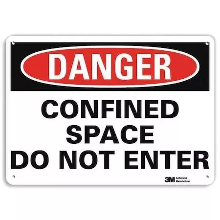 Plastic Danger Sign,4 Holes,10"x7", U1-1033-NP_10X7