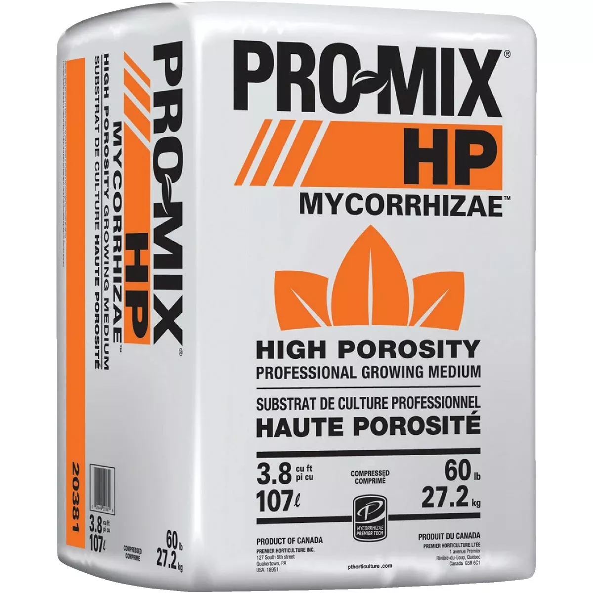 Pro Mix Hp, Compressed Bale With Mycorrhizae Plus Biofungicide, 3.8-cu. Ft.