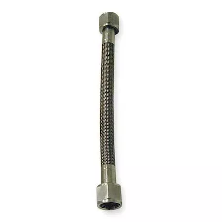PTFE Hose,3/16 IDx12 In L,SS,3000 PSI
