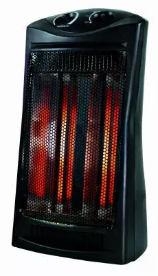 Quartz Infrared Tower Heater, Thermostat, Black