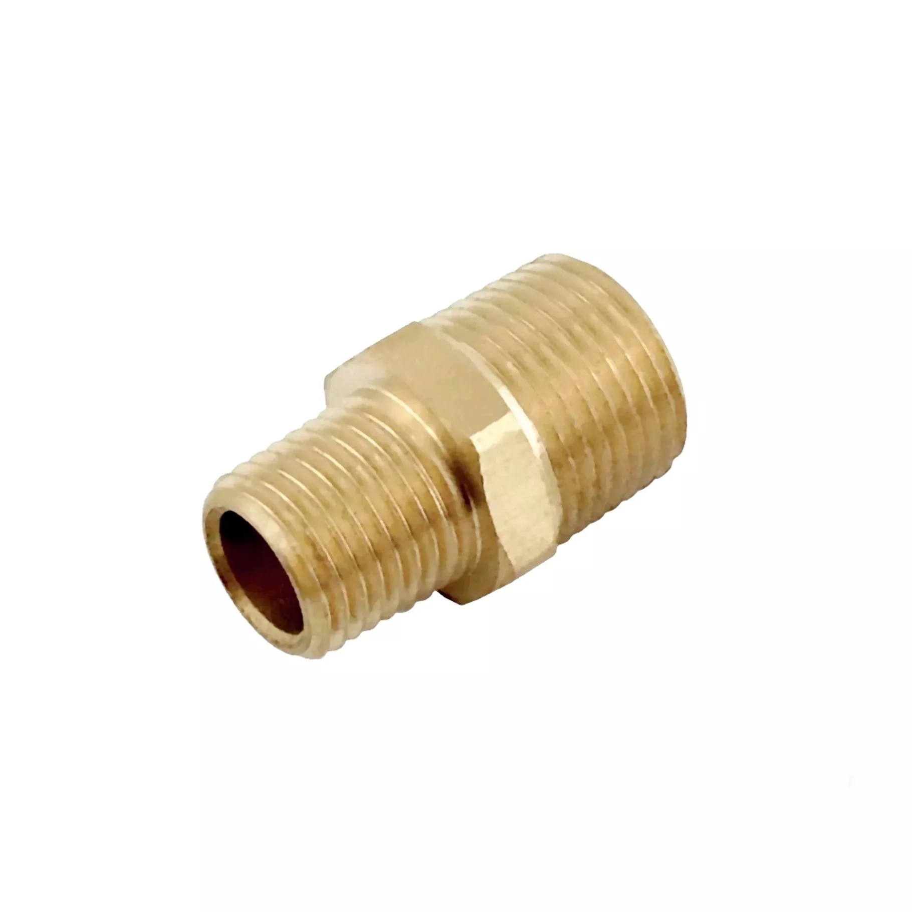 Reducer - Heavy-Duty Brass - 1/4"Male Pipe Thread (MPT) X 1/8"Male Pipe Thread (MPT)