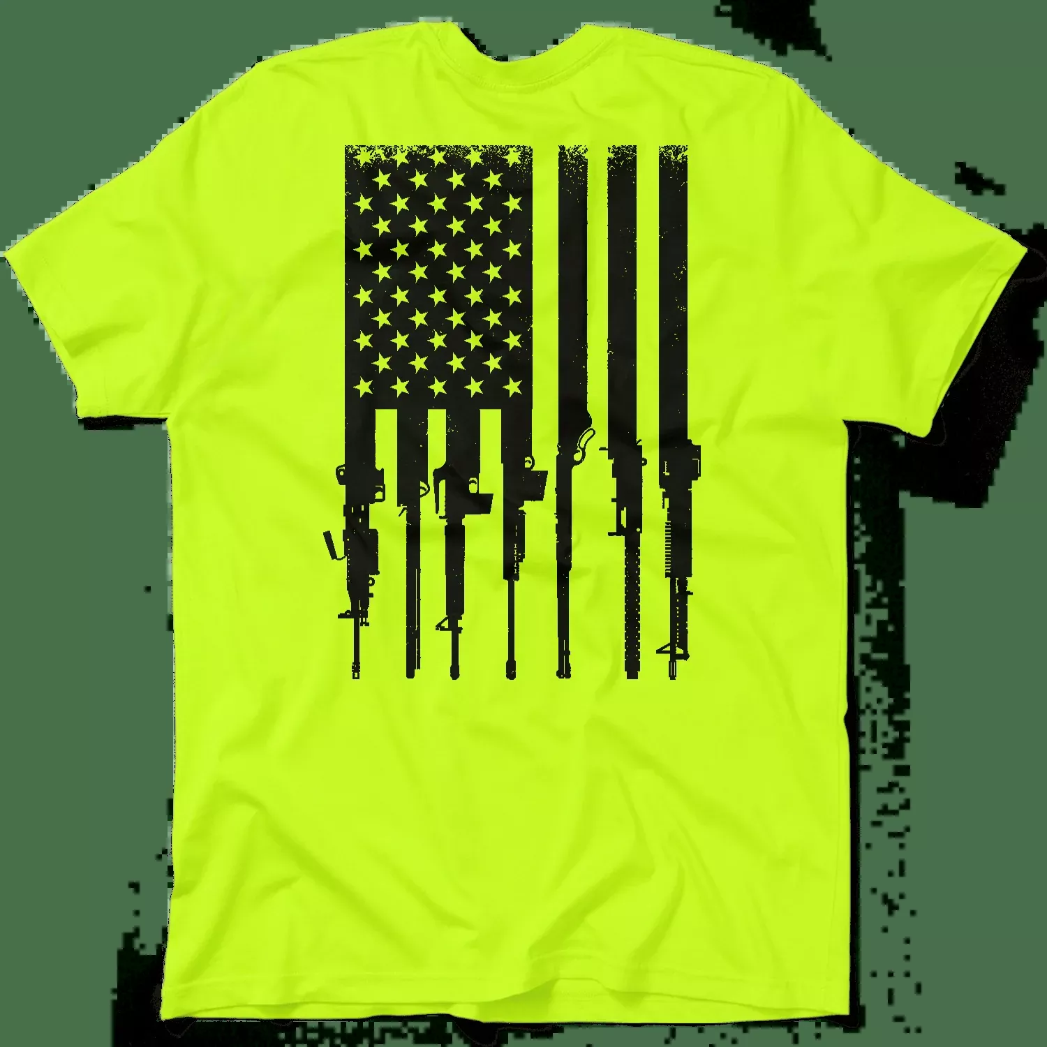 Rifle Flag – Safety Yellow T-Shirt