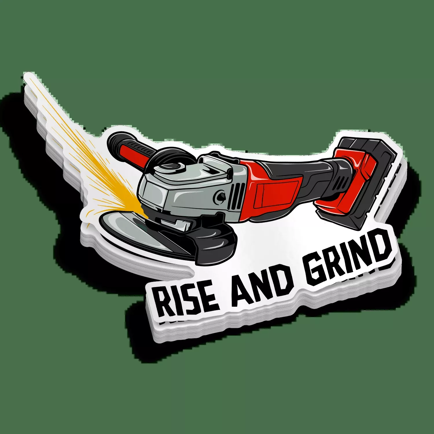 Rise and Grind – Hard Hat Decal